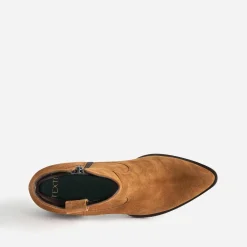 Texto Boots^Boots Western cuir velours COGNAC