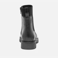 Eram Boots^Boots-chaussette éco-conçu en cuir NOIR
