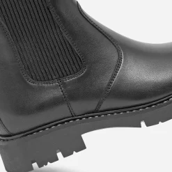 Eram Boots^Boots-chaussette éco-conçu en cuir NOIR