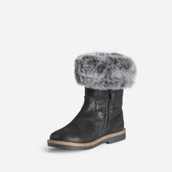 Buggy Bottes^Botte e cuir velours tige fourrée NOIR