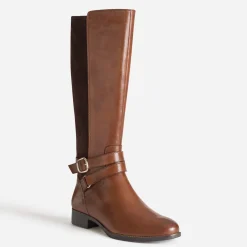 Caprice Bottes^Botte bi-matière double bride COGNAC