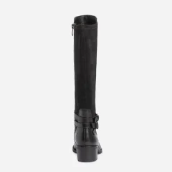 Caprice Bottes^Botte e bi matière à double bride NOIR