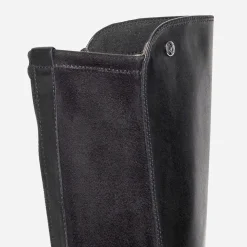 Caprice Bottes^Botte e cuir bimatière NOIR