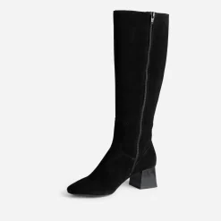 Eram Bottes^Botte e cuir velours souple NOIR