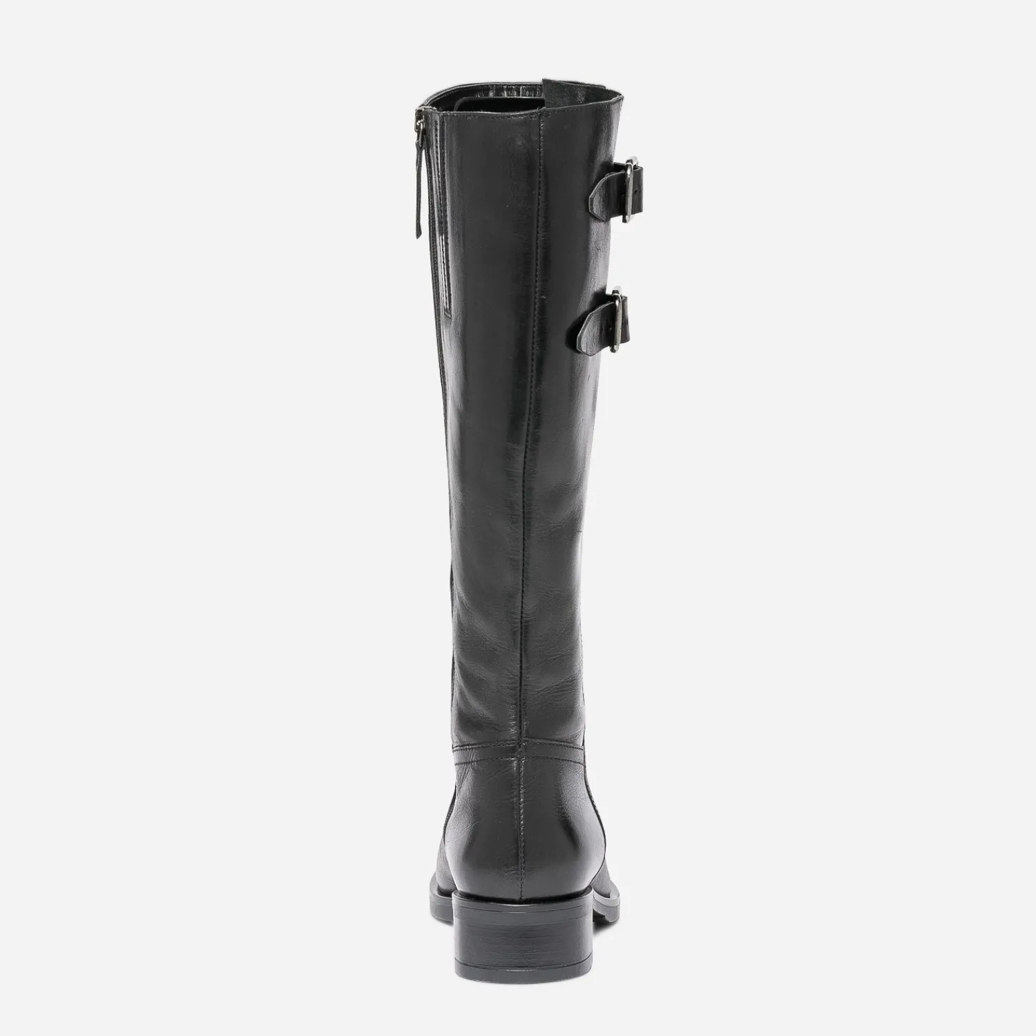 Eram Bottes^Botte e en cuir à double boucle NOIR