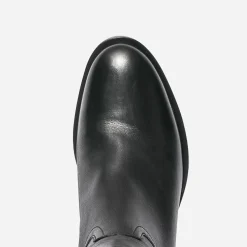 Eram Bottes^Botte e en cuir à double boucle NOIR