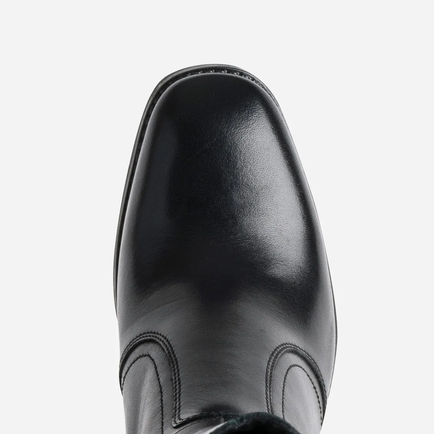 Eram Bottes^Botte e en cuir décor anneau NOIR