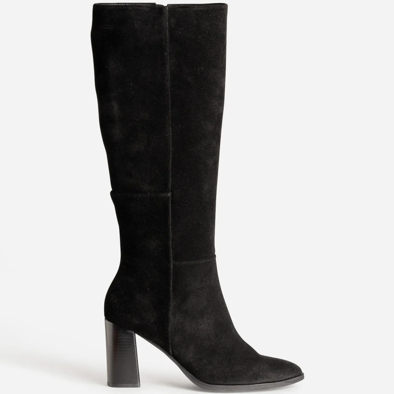Eram Bottes^Botte e en cuir velours NOIR