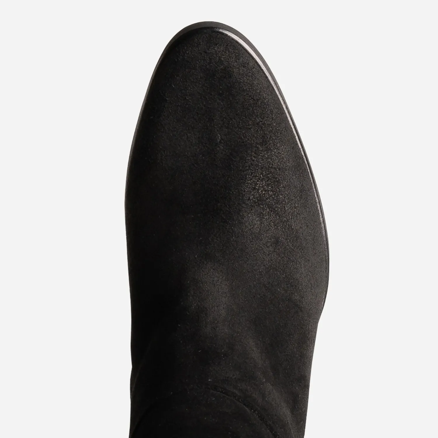 Eram Bottes^Botte e en cuir velours NOIR