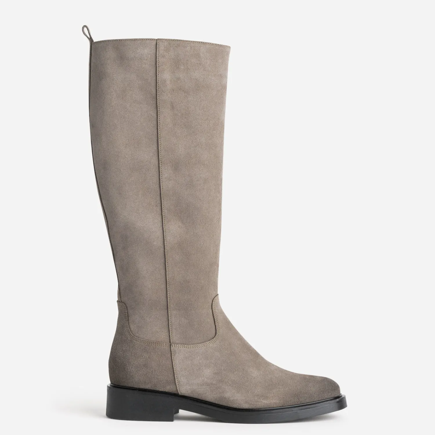 Eram Bottes^Botte taupe cuir velours GRIS