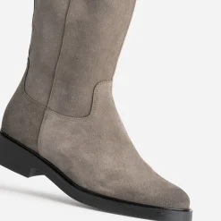 Eram Bottes^Botte taupe cuir velours GRIS