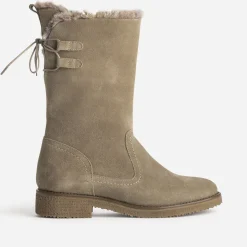 Eram Bottes^Botte taupe cuir velours fourré GRIS