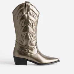 Texto Bottes^Botte bronze esprit santiag METALISE