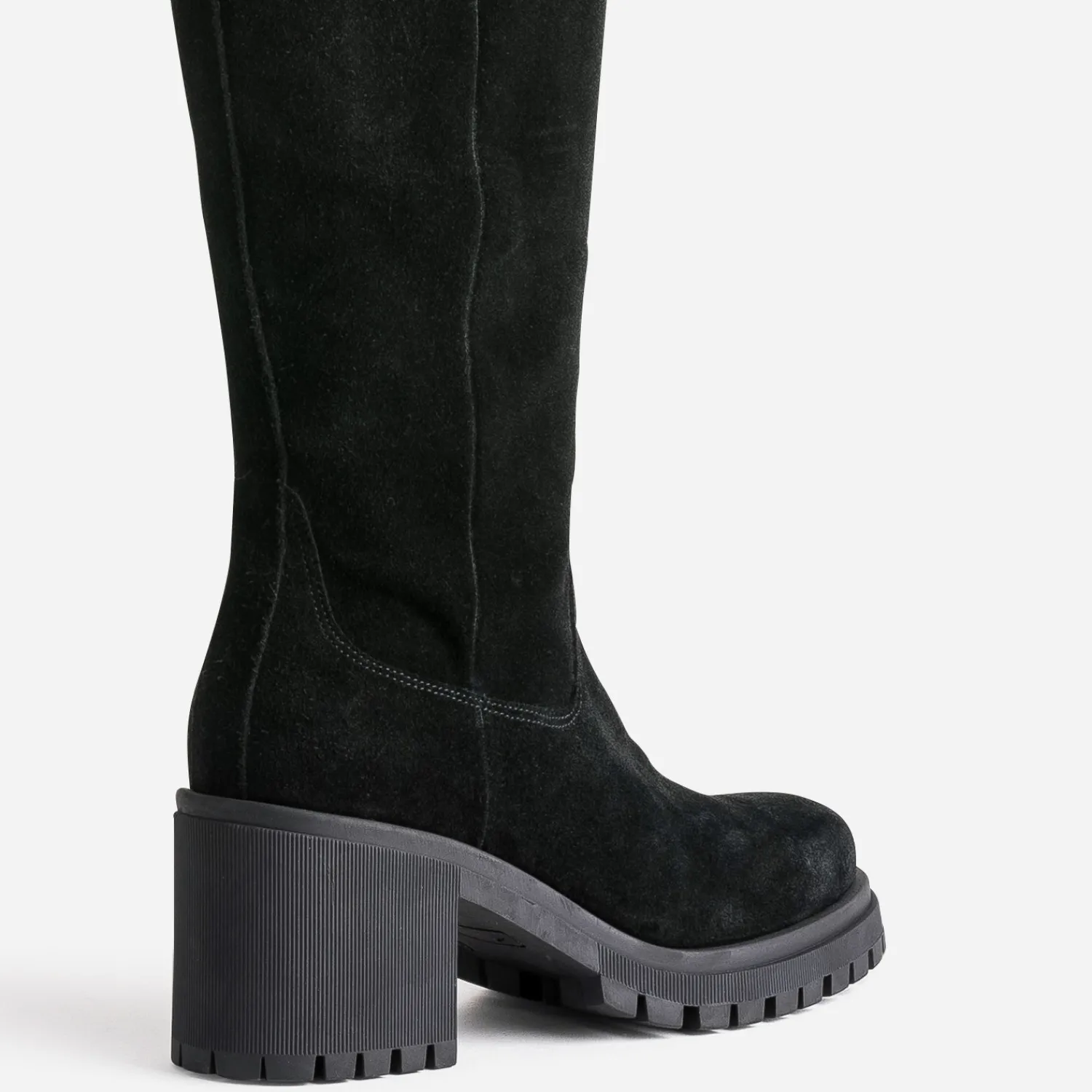 Texto Bottes^Botte e cuir velours NOIR