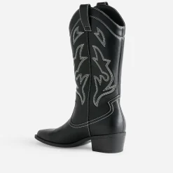 Texto Bottes^Botte e et blanche esprit santiag NOIR