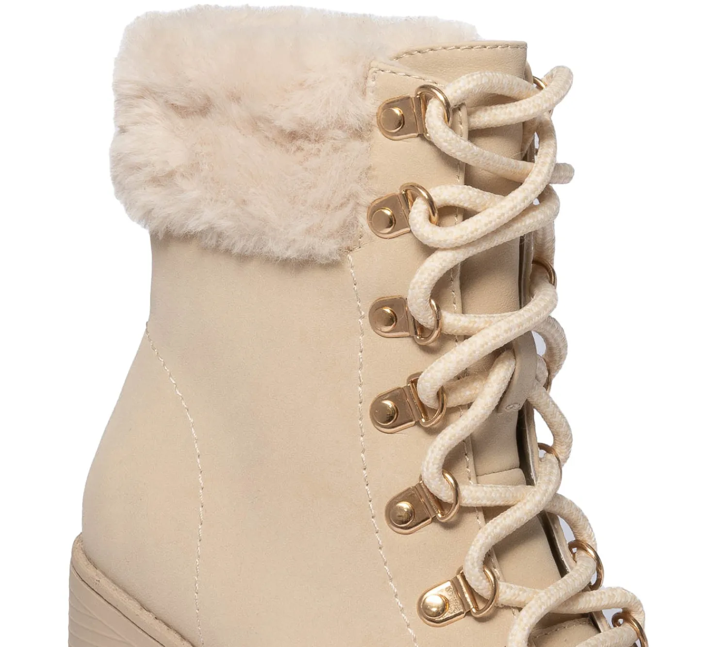 Eram Boots^Bottine à talon TEXTO esprit montagne BEIGE