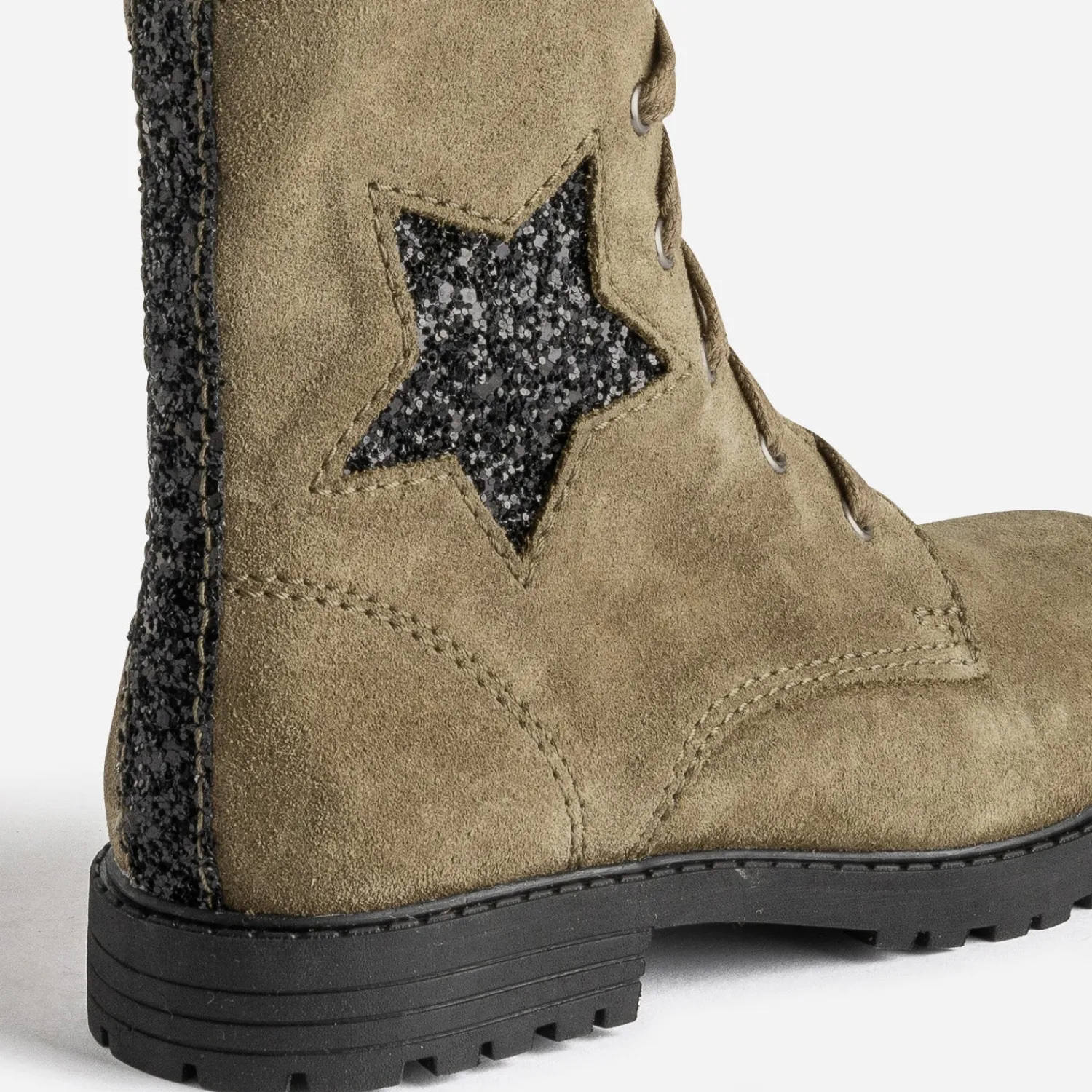 Buggy Boots^Bottine éco-conçue cuir velours KAKI