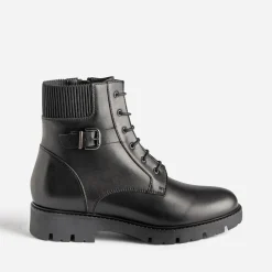 Buggy Boots^Bottine e éco-conçue cuir décor boucle NOIR