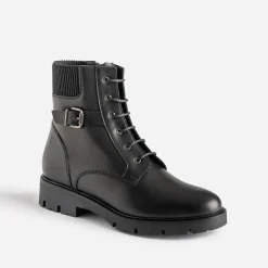Buggy Boots^Bottine e éco-conçue cuir décor boucle NOIR