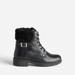 Buggy Boots^Bottine e cuir bord fourré NOIR
