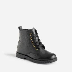 Buggy Boots^Bottine éco-conçue e en cuir décor étoile NOIR