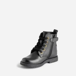 Buggy Boots^Bottine éco-conçue e en cuir décor étoile NOIR