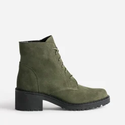 Eram Boots^Bottine cuir velours KAKI