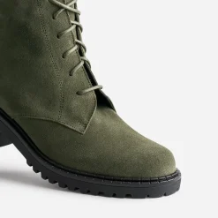 Eram Boots^Bottine cuir velours KAKI