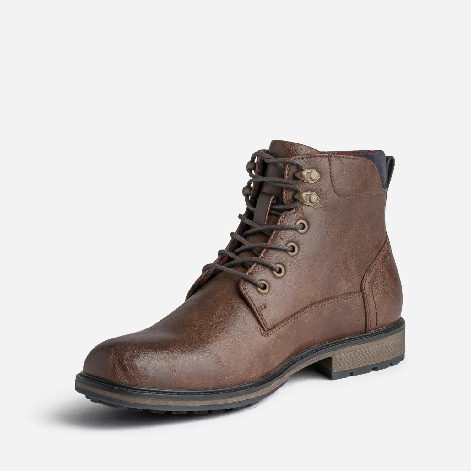 Eram Boots^Bottine à doublure carreaux MARRON