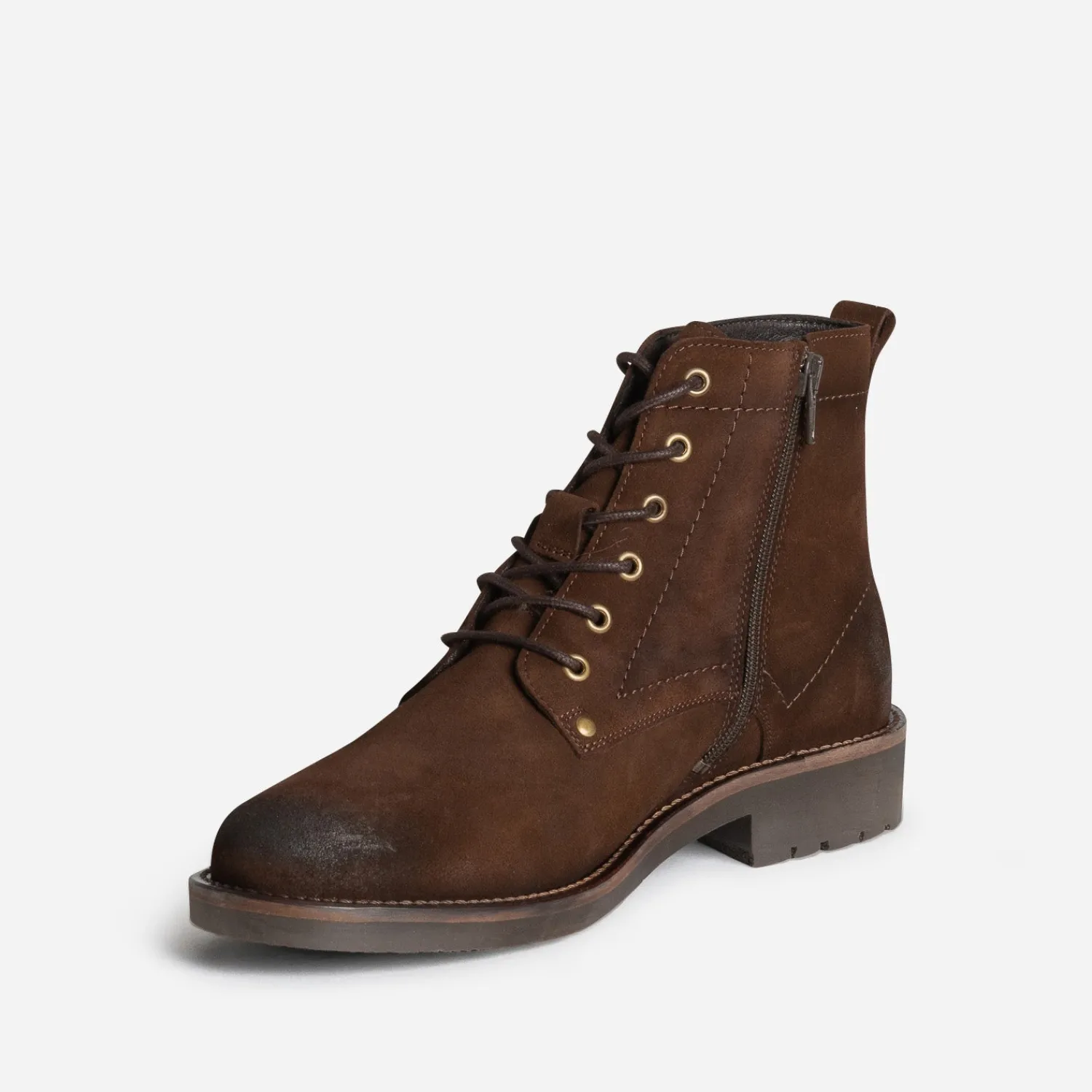 Eram Boots^Bottine cuir velours MARRON