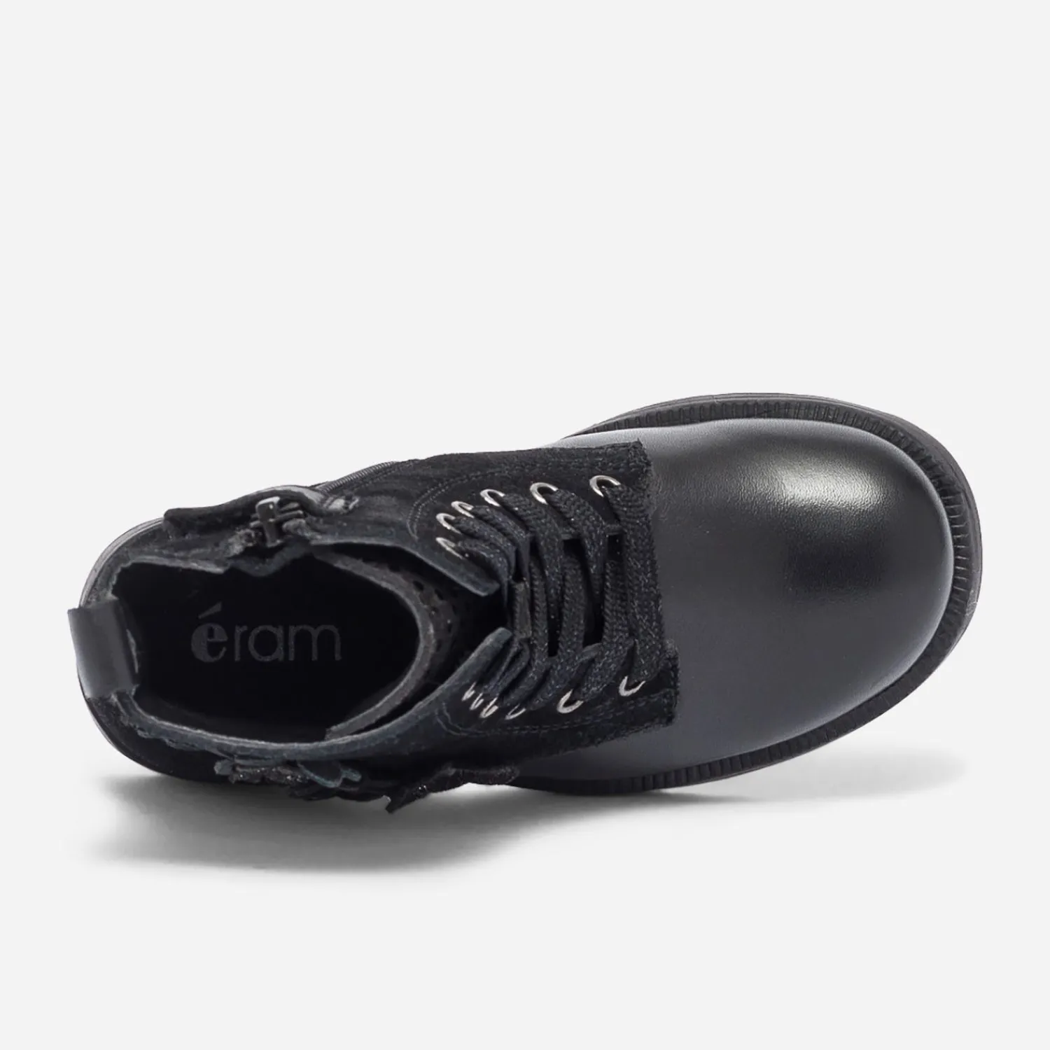 Eram Boots^Bottine e bi matière avec décor fleurs NOIR