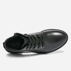 Eram Boots^Bottine e éco-conçue en cuir NOIR