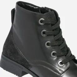 Eram Boots^Bottine e éco-conçue en cuir NOIR