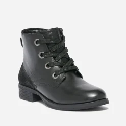 Eram Boots^Bottine e éco-conçue en cuir NOIR