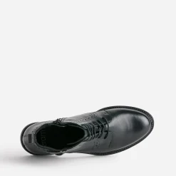 Eram Boots^Bottine e cuir détails perforés NOIR