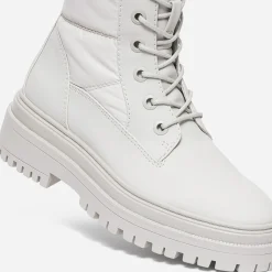 Texto Boots^Bottine beige bi matière ECRU