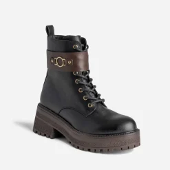 Texto Boots^Bottine e et marron NOIR