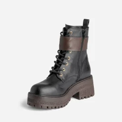 Texto Boots^Bottine e et marron NOIR