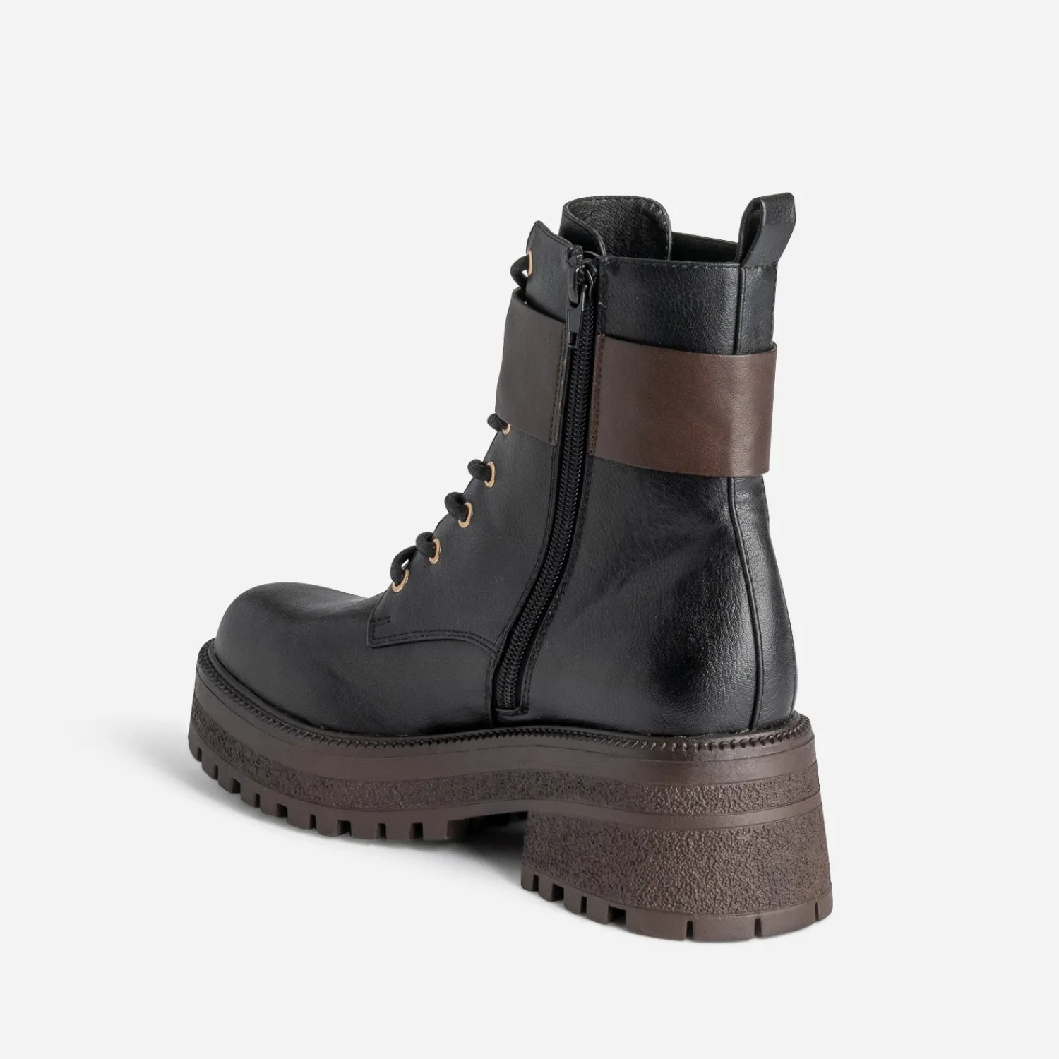 Texto Boots^Bottine e et marron NOIR