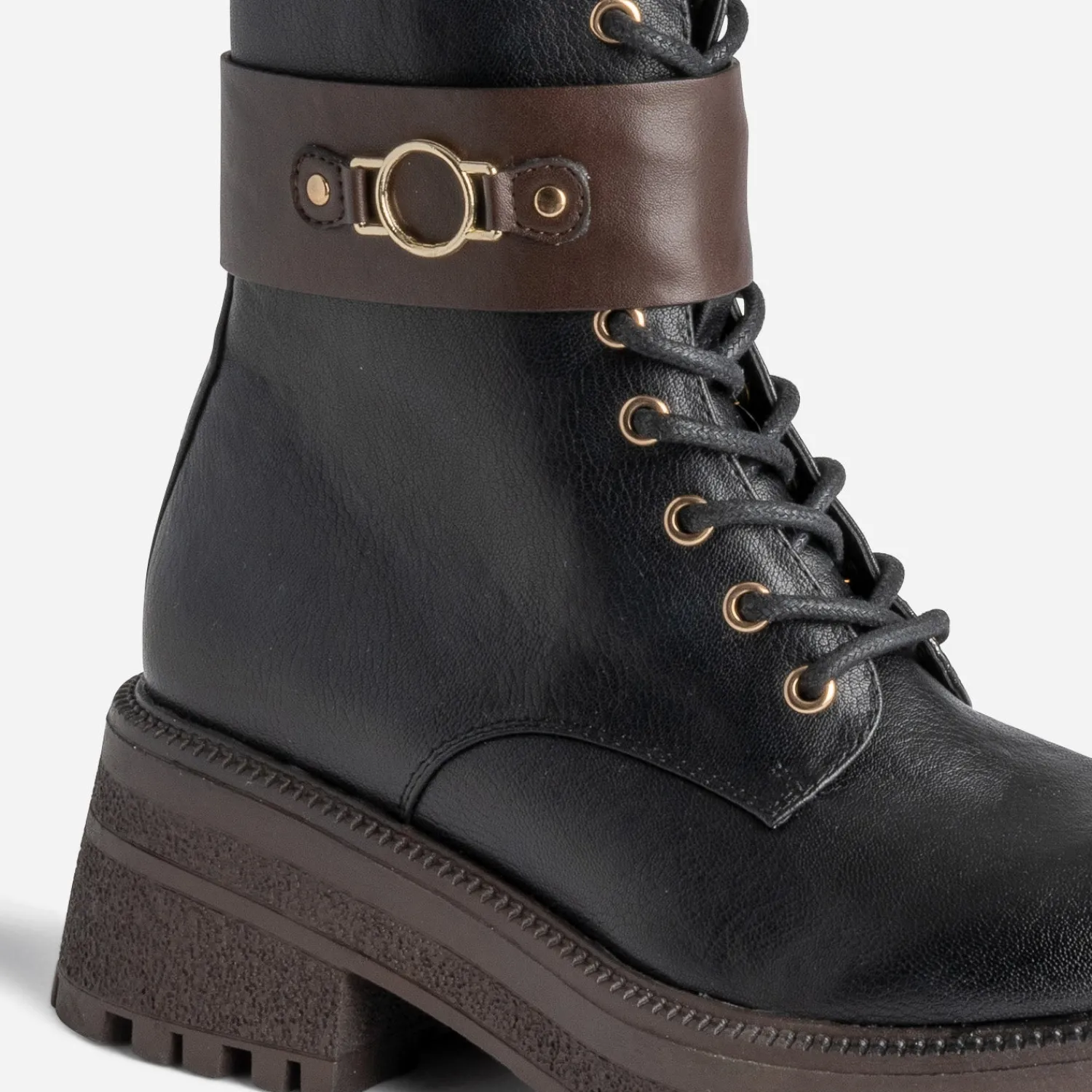 Texto Boots^Bottine e et marron NOIR