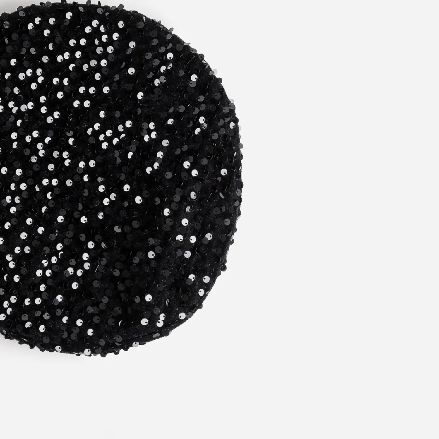 Texto Chapeaux, Bonnets & Casquettes^Béret en velours brodé sequins NOIR