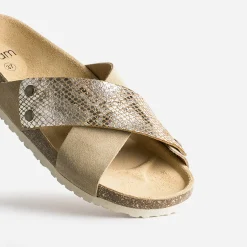 Eram Autres Accessoires^Brides amovibles s en cuir effet python doré BEIGE