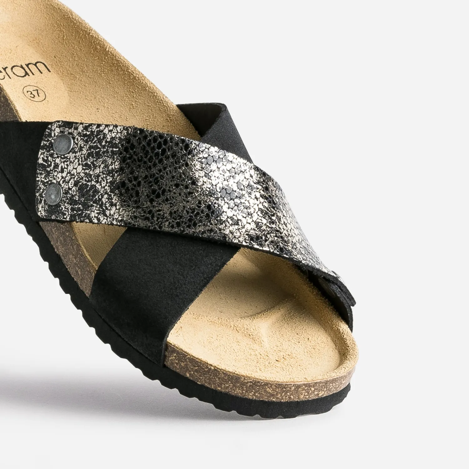 Eram Autres Accessoires^Brides amovibles es en cuir effet python doré NOIR