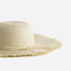 Eram Chapeaux, Bonnets & Casquettes^Capeline en paille brodée sequins BEIGE