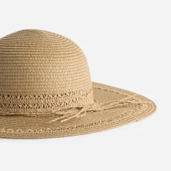 Texto Chapeaux, Bonnets & Casquettes^Capeline foncé paille papier BEIGE