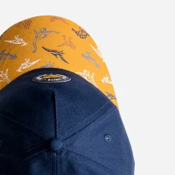 Eram Chapeaux, Bonnets & Casquettes^Casquette marine à visière ocre avec dino BLEU