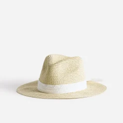 Eram Chapeaux, Bonnets & Casquettes^Chapeau doré avec galon broderie anglaise BEIGE