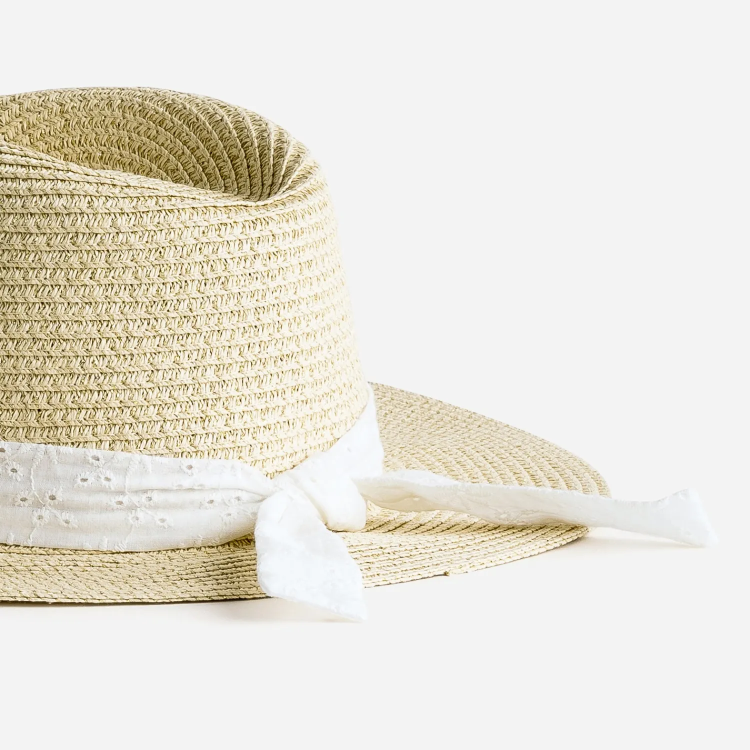 Eram Chapeaux, Bonnets & Casquettes^Chapeau doré avec galon broderie anglaise BEIGE