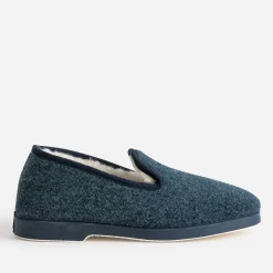 Eram Chaussons^Charentaise bleue fourrée MARINE