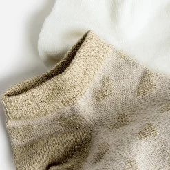 Eram Chaussettes & Collants^Chaussettes doré jacquard cœurs et écrues BEIGE